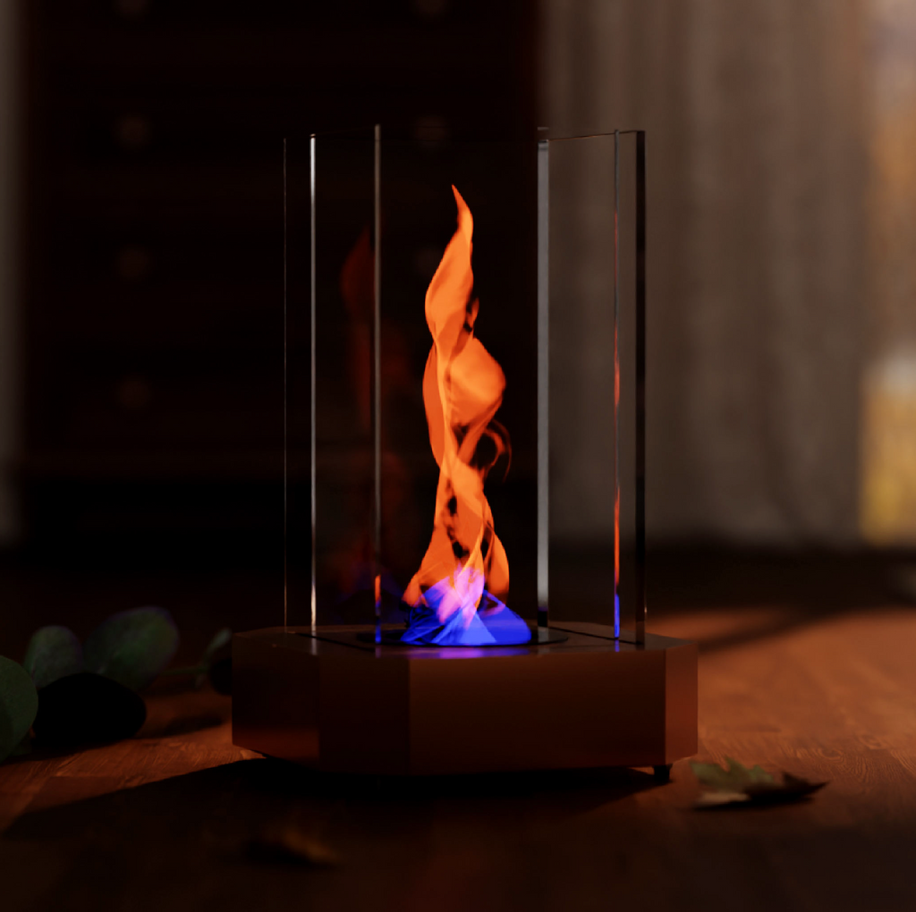 Modern Stainless Steel Tabletop Bioethanol Fireplace