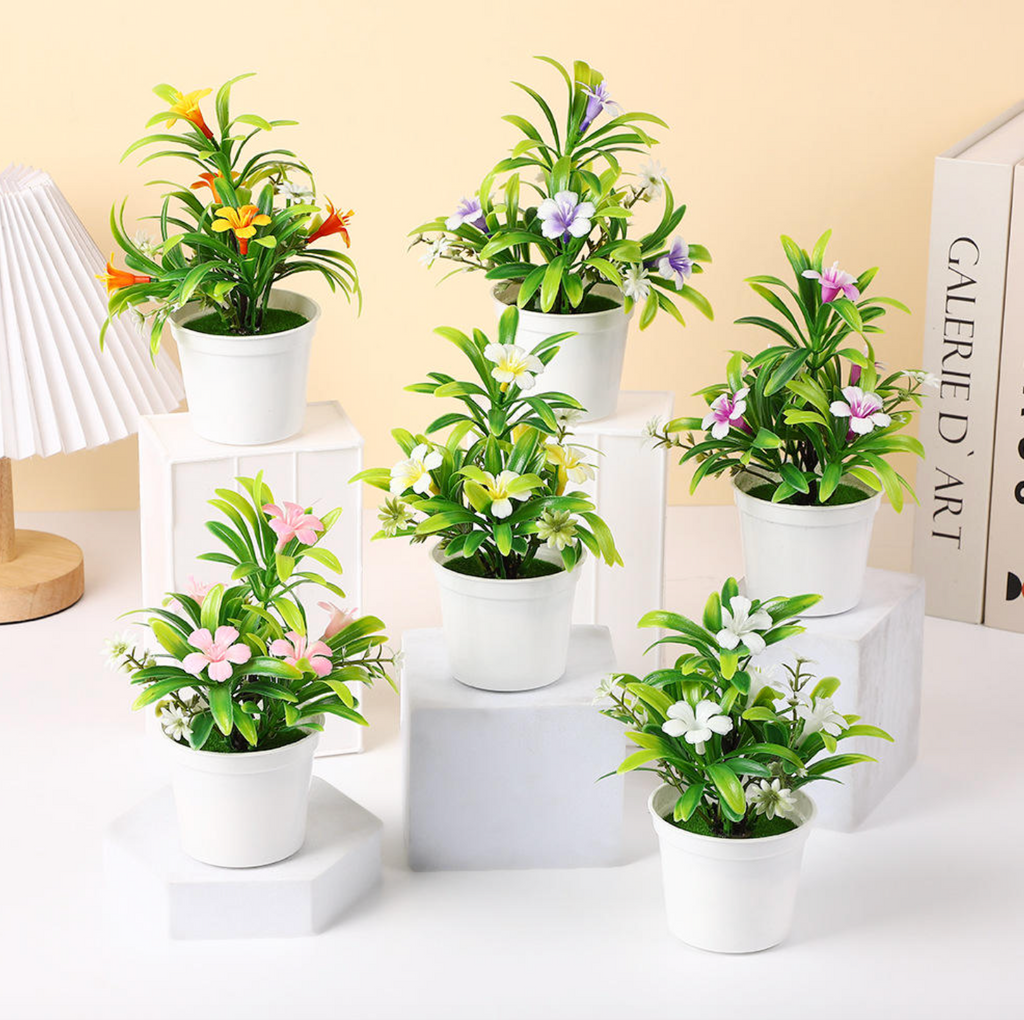 Artificial Morning Glory Potted Plant