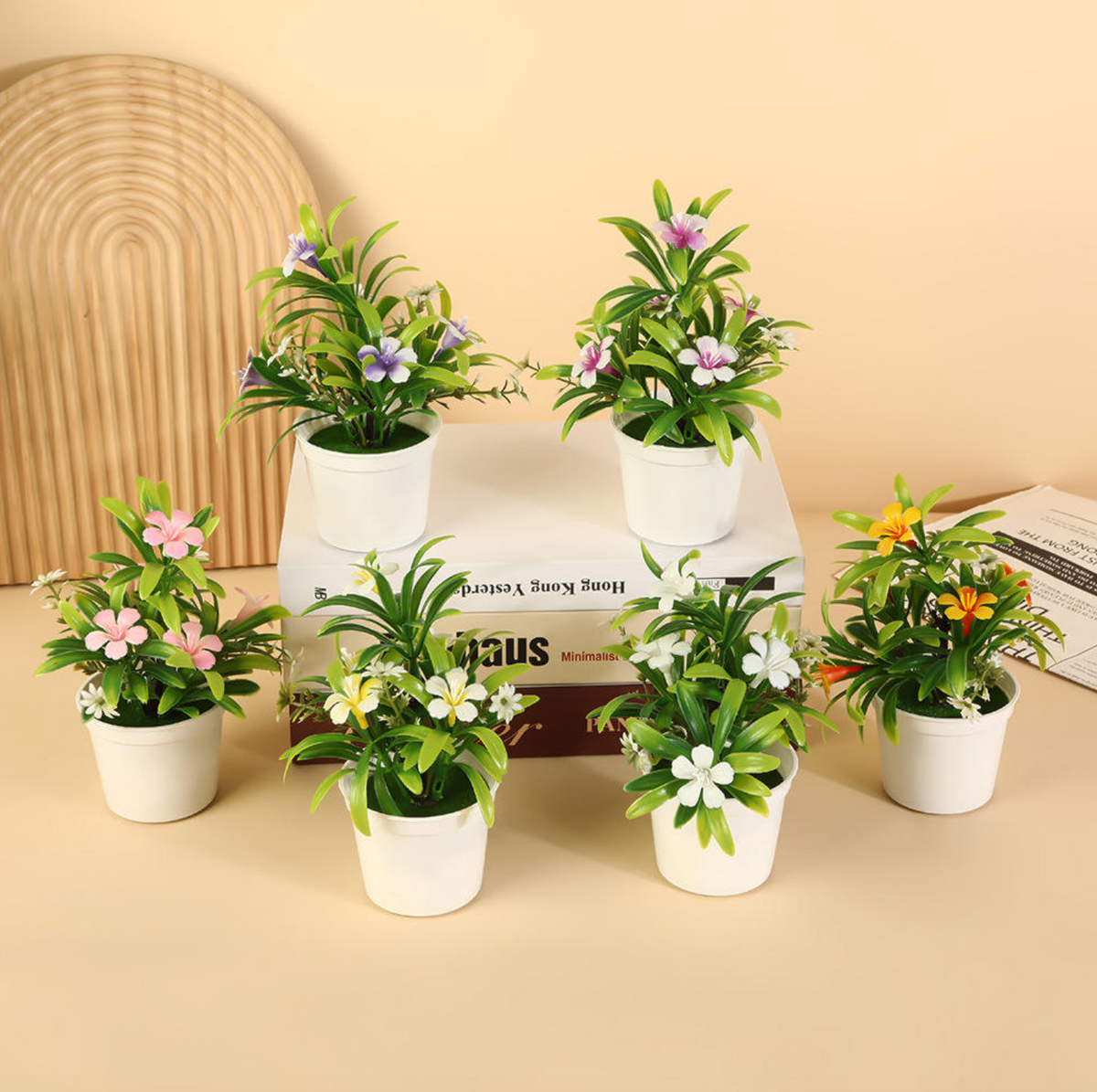 Artificial Morning Glory Potted Plant