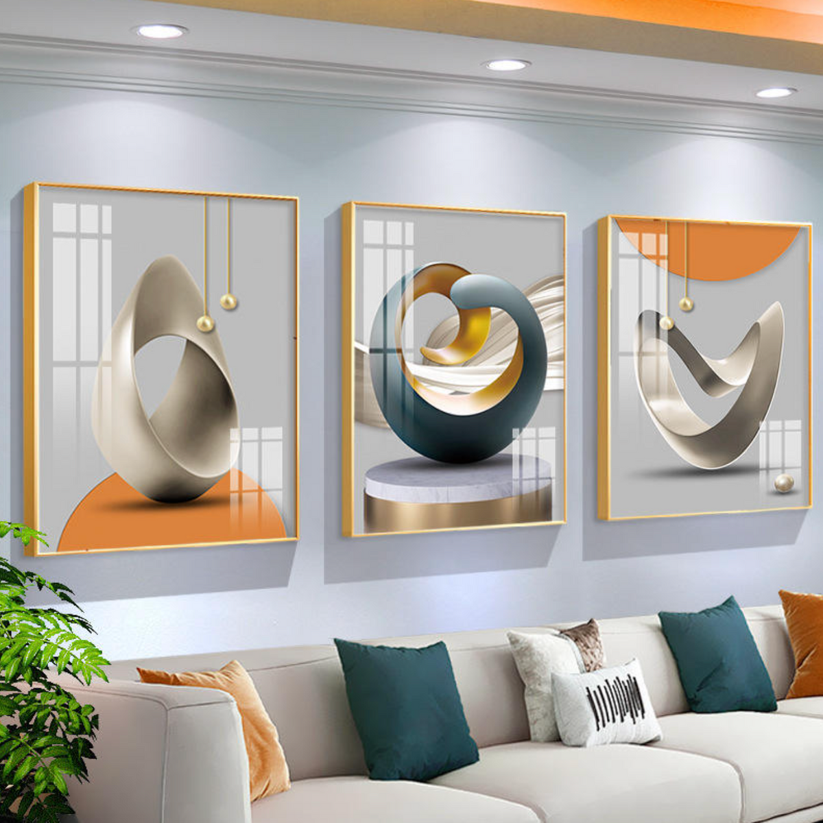 Luxury Abstract Gold Canvas Wall Art