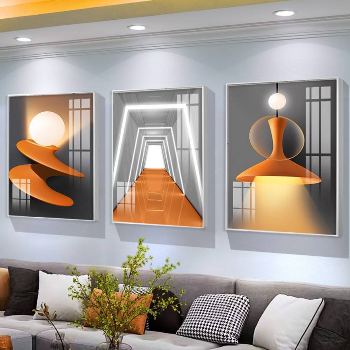 Luxury Abstract Gold Canvas Wall Art
