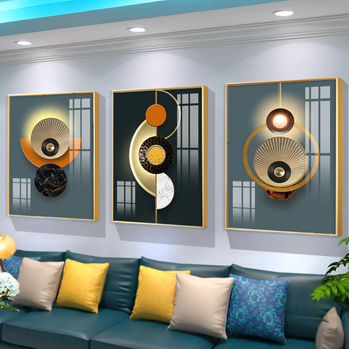 Luxury Abstract Gold Canvas Wall Art