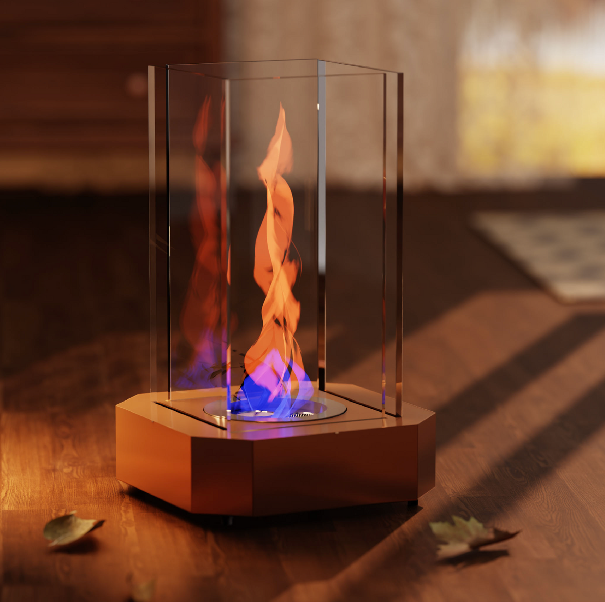 Modern Stainless Steel Tabletop Bioethanol Fireplace
